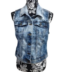 YMI Jeans Destressed Denim Vest